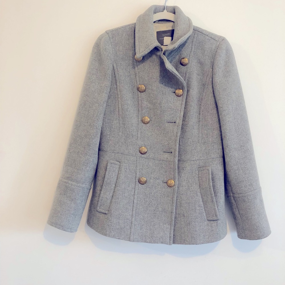 J.Crew Stadium Cloth by Nello Gori Wool Coat